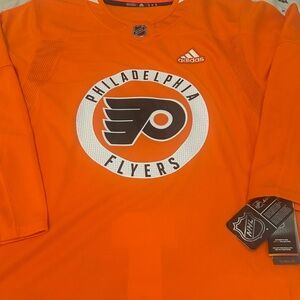 Adidas PHILADELPHIA FLYERS On Ice Practice JERSEY Sz Men’s 50 or 52 New w tags
